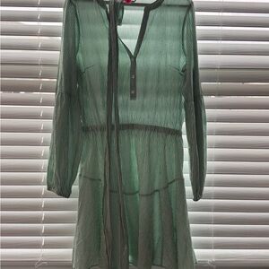 Lilly Pulitzer Green Striped Midi Dress